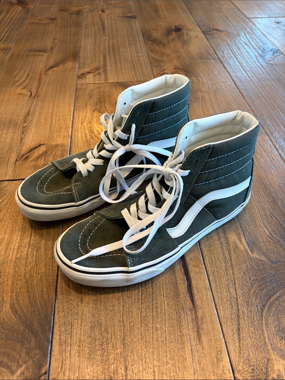Vans High-Top Sneakers - Olive & White